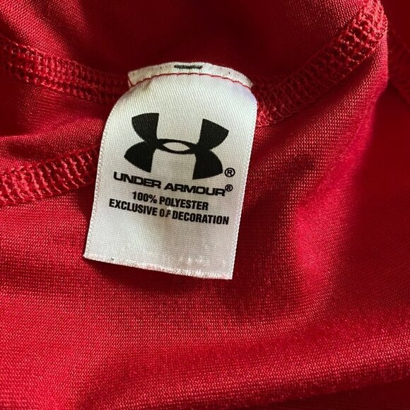 Under Armour Heatgear Cardinals South Kent School. Long Sleeve. Red. Small - Picture 6 of 11